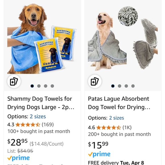 Rubyloo dog drying shammy towel package of two new - Picture 3 of 3